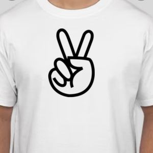 Men peace sign shirt